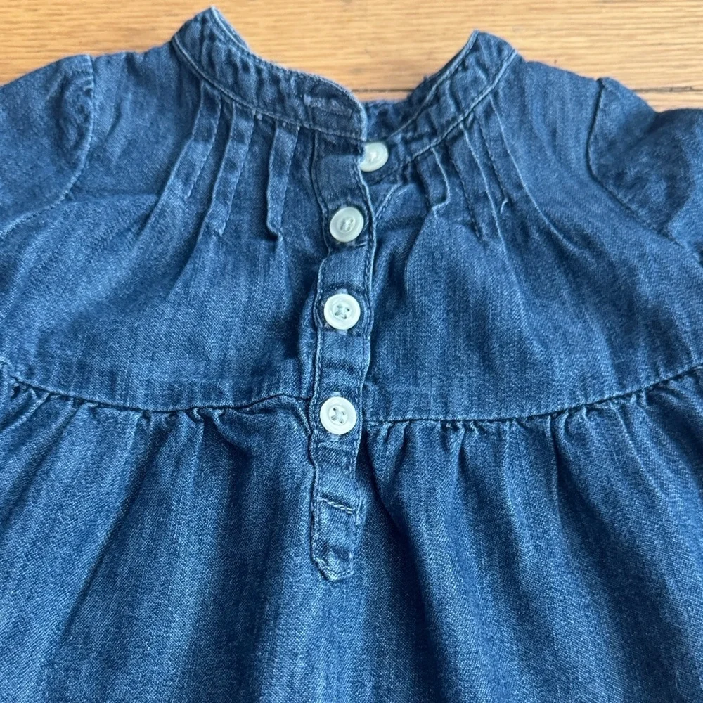 GAP Baby Denim Blue Top and Aqua Pants Size 3-6 months